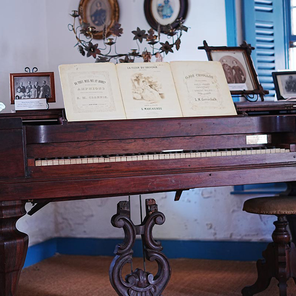 image of interior of Baldwin Home in Lahaina.